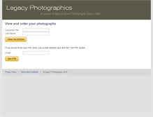 Tablet Screenshot of cart.legacyphoto.com